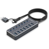 Wholesale-Argom UB-0191 Hub USB A=C to 7-Port USB 3.0 On/Off Switch 5GBPS W/2ft Cable-USB Ports-Electro Vision Inc