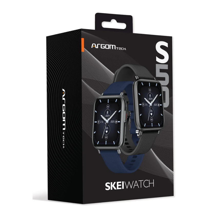 Wholesale-Argom WT-6050BK SkeiWatch S50 Smartwatch with Accessories Black-Smartwatch-Electro Vision Inc