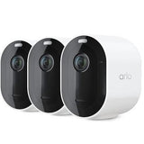 Wholesale-Arlo Pro 4 Spotlight Camera Bundle 3 Wire-Free Cameras Indoor/ Outdoor 2K - White-Security Cameras-Electro Vision Inc
