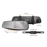 Wholesale-Armor ADC21011BLK LCD Screen Rearview Mirror Dash/ Backup Camera All 4.3"-Parking Camera-Electro Vision Inc