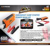 Wholesale-Armor AJS81002ORG All Emergency 600 Peak Jump Starter Power Bank Kit, 7.200Mah Battery Bank-Electro Vision Inc