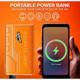 Wholesale-Armor AJS81003ORG Jump Starter, Charging Cable, Jumper Cable & Power Bank-Jump Starter-Electro Vision Inc