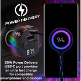 Wholesale-Armor All AHF91014BLK Dual Port FM Transmitter PD 30W/15W Car Charger-Car charger-Electro Vision Inc