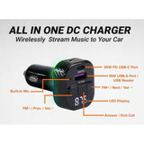 Wholesale-Armor All AHF91014BLK Dual Port FM Transmitter PD 30W/15W Car Charger-Car charger-Electro Vision Inc