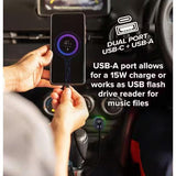 Wholesale-Armor All AHF91014BLK Dual Port FM Transmitter PD 30W/15W Car Charger-Car charger-Electro Vision Inc