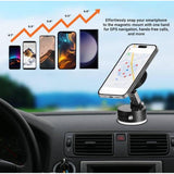 Wholesale-Armor All AMH3-1026-BLK Magnetic Phone Mount with Strong Suction Base - Black-Phone Mount-Electro Vision Inc