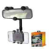 Wholesale-Armor All AMH3022BLK Rearview Mirror Adjustable Phone Mount 360 Degree - Black-Phone Mount-Electro Vision Inc