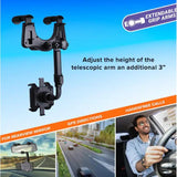 Wholesale-Armor All AMH3022BLK Rearview Mirror Adjustable Phone Mount 360 Degree - Black-Phone Mount-Electro Vision Inc