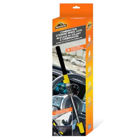 Wholesale-Armor All ASA4-1002 Combination Steering Wheel Lock - Yellow-Wheel Lock-Electro Vision Inc