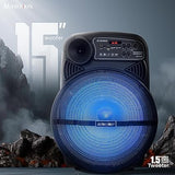 Wholesale-AudioBox ABX1550 Portable Party Speaker with Stand 15"-Electro Vision Inc