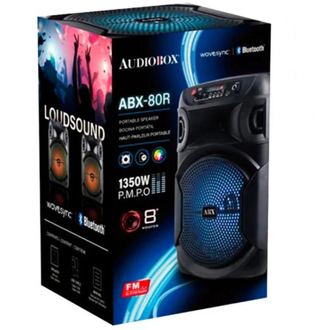 Wholesale-AudioBox ABX80R Portable Bluetooth Speaker 8"-Speaker-Electro Vision Inc