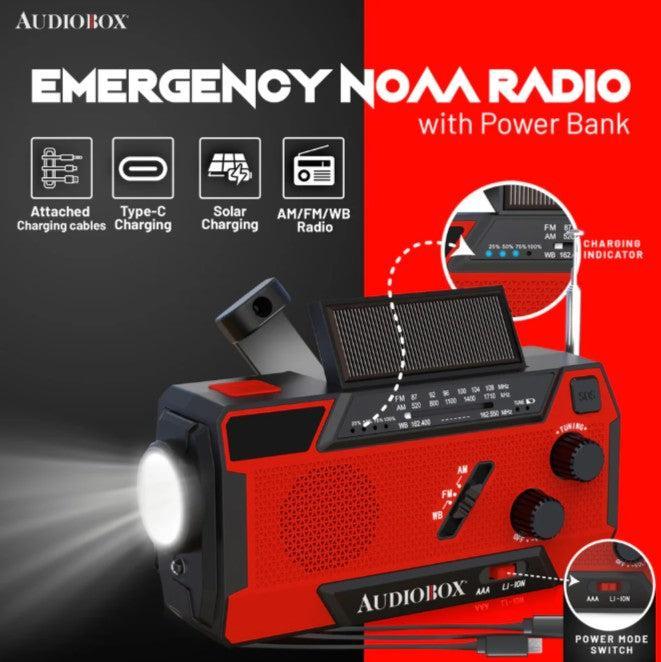 Wholesale-AudioBox RXP200 Emergency NOAA Radio with Powerbank-Radio-Electro Vision Inc