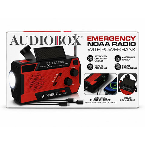 Wholesale-AudioBox RXP200 Emergency NOAA Radio with Powerbank-Radio-Electro Vision Inc