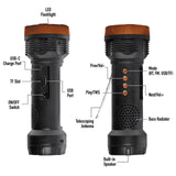 Wholesale-Audiobox Emergency Flashlight Speaker with Solar Copper-Electro Vision Inc