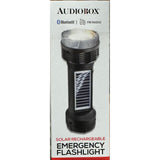 Wholesale-Audiobox Emergency Flashlight Speaker with Solar Silver-Electro Vision Inc