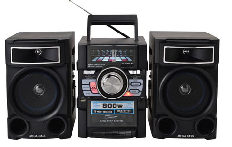 Wholesale-Audiobox RXC2400R Rechargeable 3-Piece Cassette Boombox-Boombox-Electro Vision Inc