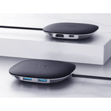 Wholesale-Aukey 4-in-1 USB C Hub with Wireless Charging 10W CB-C70-USB Hub-Electro Vision Inc