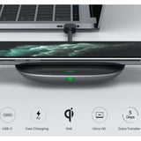 Wholesale-Aukey 4-in-1 USB C Hub with Wireless Charging 10W CB-C70-USB Hub-Electro Vision Inc