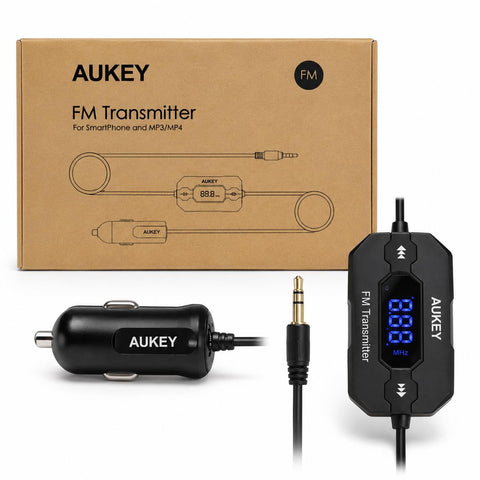Wholesale-Aukey BTC5 FM Transmitter for Smartphone and MP3/MP4-FM Transmitter-Electro Vision Inc