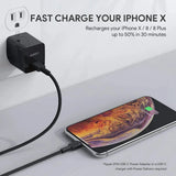 Wholesale-Aukey CB-CL1 Impulse MFI Braided Nylon USB C To Lightning Cable 1.2 Meter-USB Cable-Electro Vision Inc