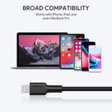 Wholesale-Aukey CB-CL1 Impulse MFI Braided Nylon USB C To Lightning Cable 1.2 Meter-USB Cable-Electro Vision Inc