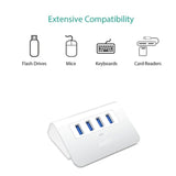 Wholesale-Aukey CB-H5 Aluminum 4 Port USB 3.0 Hub-USB Hub-Electro Vision Inc