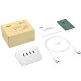 Wholesale-Aukey CB-H5 Aluminum 4 Port USB 3.0 Hub-USB Hub-Electro Vision Inc
