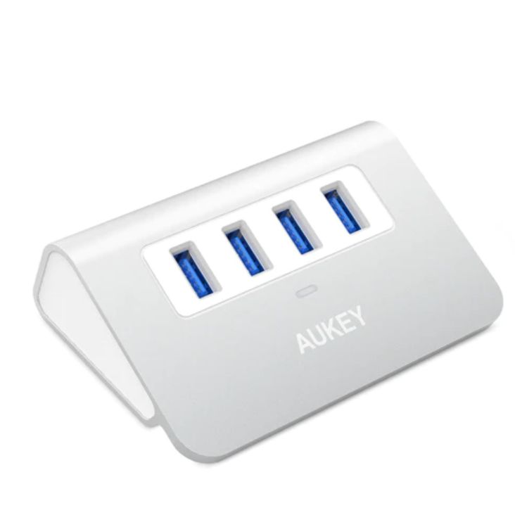 Wholesale-Aukey CB-H5 Aluminum 4 Port USB 3.0 Hub-USB Hub-Electro Vision Inc