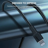 Wholesale-Aukey CB-KCL1 Circlet CL Aramid Fiber Core USB-C to Lighting Cable Type-C PD Cable for iOS-USB-Electro Vision Inc