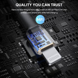 Wholesale-Aukey CB-KCL1 Circlet CL Aramid Fiber Core USB-C to Lighting Cable Type-C PD Cable for iOS-USB-Electro Vision Inc