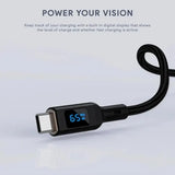 Wholesale-Aukey CB-MCC101 USB-C to USB-C LCD Cable 100W, 1M, (3.3')-USB Cable-Electro Vision Inc