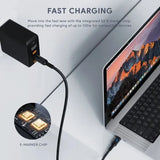 Wholesale-Aukey CB-MCC101 USB-C to USB-C LCD Cable 100W, 1M, (3.3')-USB Cable-Electro Vision Inc