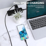 Wholesale-Aukey CB-NAC1 Circlet AC Nylon braided USB-A to USB-C Cable 3.3 FT-USB Cable-Electro Vision Inc
