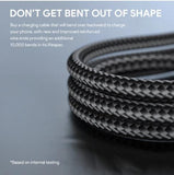 Wholesale-Aukey CB-NAC1 Circlet AC Nylon braided USB-A to USB-C Cable 3.3 FT-USB Cable-Electro Vision Inc