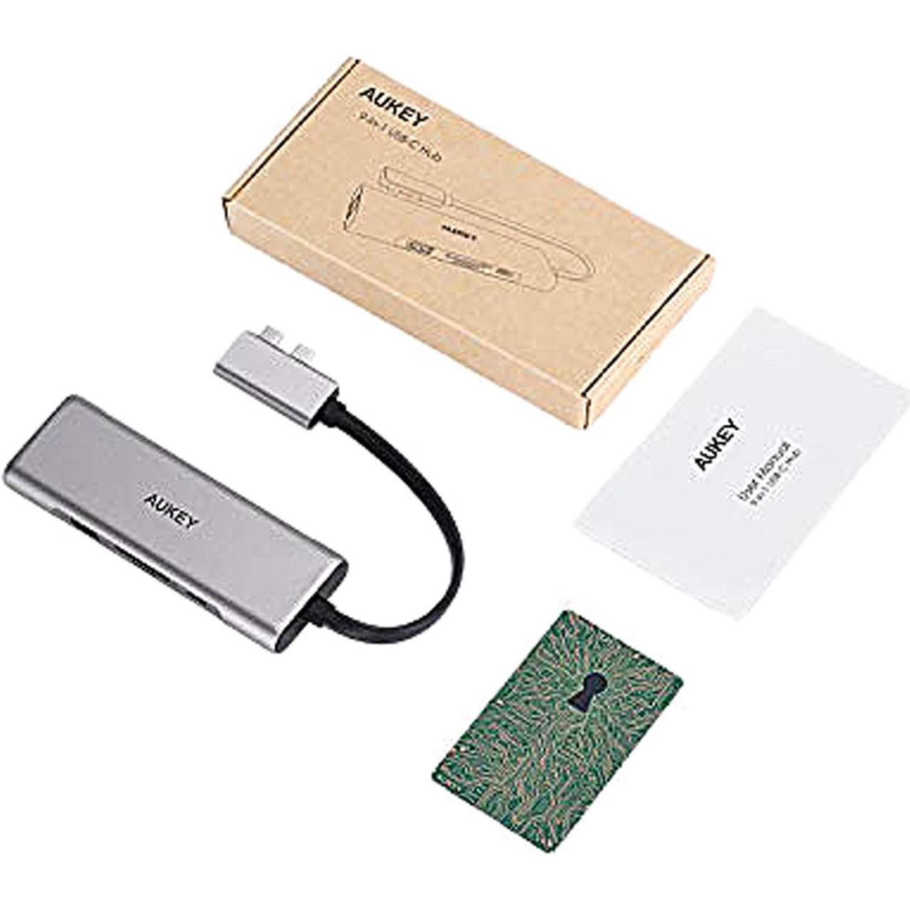 Wholesale-Aukey CBC81 9 in 2 USB-C Docking Station-Electro Vision Inc