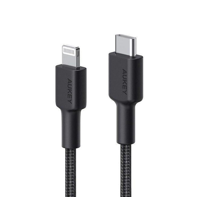 Wholesale-Aukey CBCL03 USB-C to Lightning Cable 6.6 Ft-Electro Vision Inc