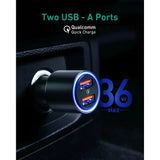 Wholesale-Aukey CCY17S-USB Dual USB-A LED Car Charger 36W-Car charger-Electro Vision Inc