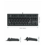 Wholesale-Aukey KMG14 Mechanical Keyboard Compact 87 Key-Keyboards-Electro Vision Inc
