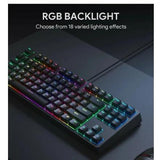 Wholesale-Aukey KMG14 Mechanical Keyboard Compact 87 Key-Keyboards-Electro Vision Inc
