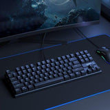 Wholesale-Aukey KMG9 Mechanical Keyboard Blue SwitchesCompact 87Key-Electro Vision Inc