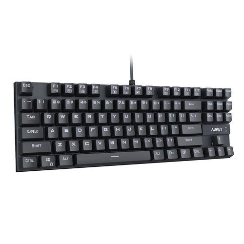 Wholesale-Aukey KMG9 Mechanical Keyboard Blue SwitchesCompact 87Key-Electro Vision Inc