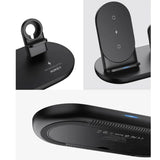 Wholesale-Aukey LC-A3 (3-in-1) Wireless Charger - White-Charging Pad-Electro Vision Inc