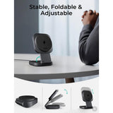 Wholesale-Aukey LCMC211 MagSafe 2-in-1 Foldable Magnetic Wireless Charging Stand - Gray-Charging Stand-Electro Vision Inc