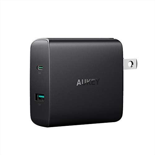 Wholesale-Aukey PA-Y10 2-Port 56.5W USB-C Charger-Charger-Electro Vision Inc