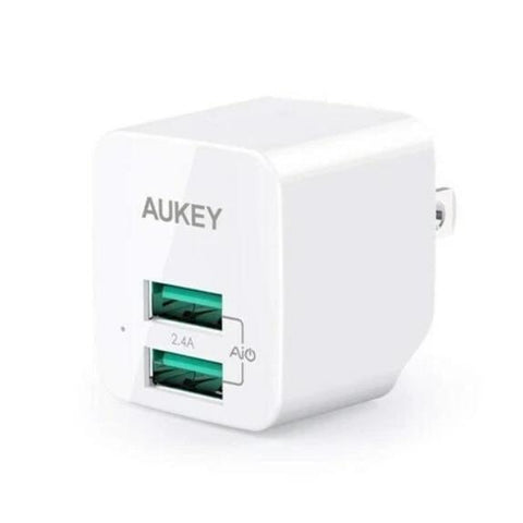 Wholesale-Aukey PAU32 Accel Ultra Compact USB Charger Dual USB Port-Electro Vision Inc