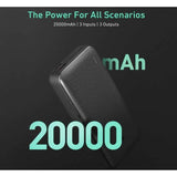Wholesale-Aukey PB-N74S Basix Plus Portable Power Bank 20,000mAh 22.5W - Gray-Power Bank-Electro Vision Inc
