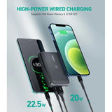 Wholesale-Aukey PB-WL01S Basix Pro Mini Wireless Charging Power Bank 10000mAh (20W Power Delivery)-Power Bank-Electro Vision Inc