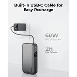 Wholesale-Aukey PB-Y48 Spark Sling 20000mAh Power Bank with Built-in USB-C Cable-Power Bank-Electro Vision Inc