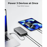 Wholesale-Aukey PB-Y48 Spark Sling 20000mAh Power Bank with Built-in USB-C Cable-Power Bank-Electro Vision Inc