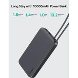 Wholesale-Aukey PB-Y53 Spark Sling 10000 Lite Slim Power Bank with Built-in USB-C-Power Bank-Electro Vision Inc